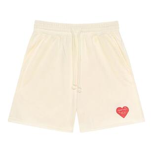 【陈伟霆】ROSY DOEDIAN X CANOTWAIT_爱心印花抽绳短裤男款夏季