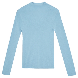 Lavinia 100%羊毛软糯套头毛衣女春秋新款通勤修身打底针织衫