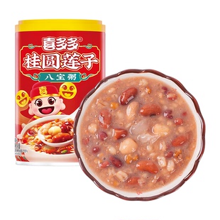 喜多多八宝粥桂圆莲子罐头速食粥营养早餐粥即食零食代餐食品罐装