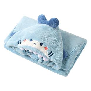 洁丽雅儿童浴袍男女童睡袍比纯棉吸水软夏季游泳大童洗澡婴儿浴巾