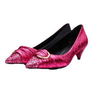 STELLA LUNA尖头浅口猫跟优雅高跟鞋女复古时尚低跟单鞋SLP318068