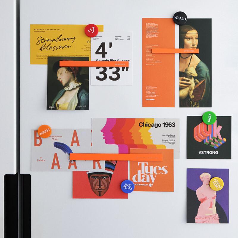 啵乔Botro高级感冰箱贴磁贴卡片留言板入户门侧面装饰磁吸条艺术