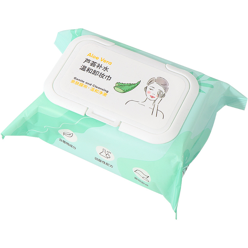 名创优品芦荟卸妆巾miniso补水保湿一次性抽取式脸部湿巾化妆棉