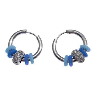 OSITERM云上系列蓝天耳环夏日清爽配色耳环耳圈耳扣男女原创设计