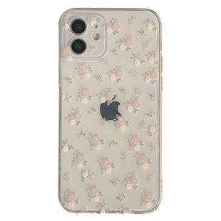 ins清新粉花iPhone15plus手机壳17苹果16pro适用13pro max支架14Plus女11春日文艺风14promax软壳13透明12