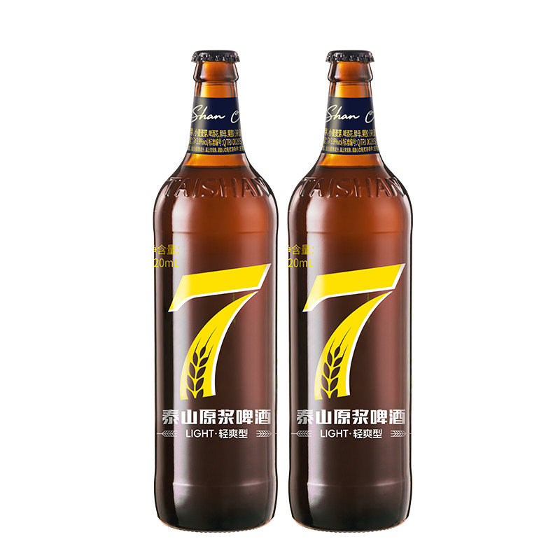 泰山原浆啤酒7天新鲜原浆8° P720ml-2瓶装