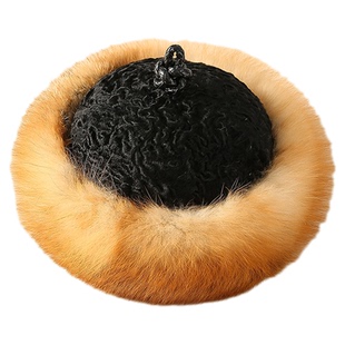 皇帝帽加厚地主帽乾隆帽子贝勒爷狐狸毛帽满族王爷帽貉子毛蒙古帽