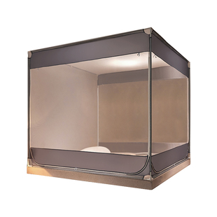 蚊帐家用2026年新款高级卧室支架纹账防摔儿童婴儿加厚加密三开门