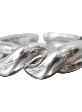 银饰多戴法小众波浪戒指环