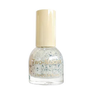 秋冬显白美甲新款亮片指甲油免烤不可撕快干碎闪奶油人鱼色花生酱