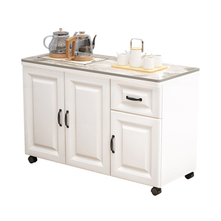 轻奢茶水柜饮水一体机靠墙边角几可移动沙发侧边柜家用岩板储物柜