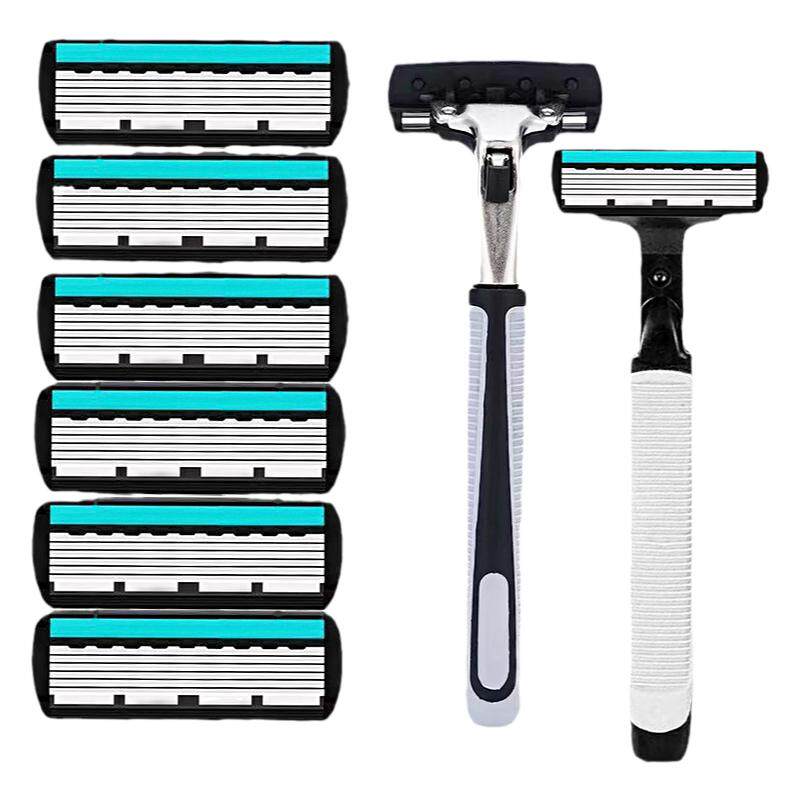 德国通用六层剃须刀男士刮胡刀老式6层刮毛刀剃须泡非进口通用2层