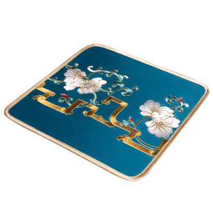 中古红木椅垫新中式座垫禅意圈椅家用凳子垫刺绣沙发轻奢透气屁垫