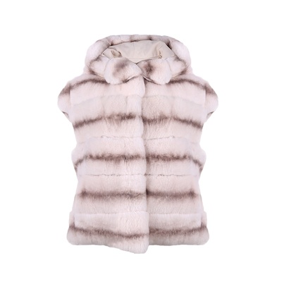 龙猫大帽子獭兔毛皮草马甲