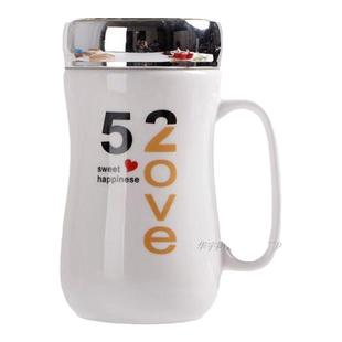 实用陶瓷水杯马克杯带盖可定制印字赠品促销国庆活动小礼品伴手礼