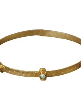 西班牙镀18k金珍珠手镯