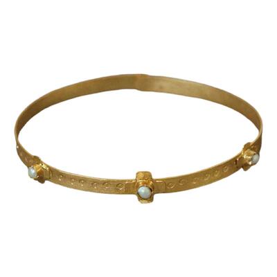 西班牙镀18k金珍珠手镯