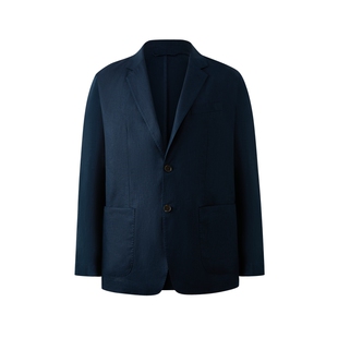 【男装上新】Eland衣恋西装男商务两粒扣亚麻外套2026春夏新款