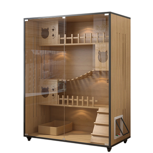 猫笼子家用室内超大空间豪华猫房屋猫舍猫窝猫爬架一体猫柜猫别墅