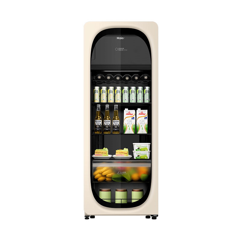 [新品]海尔麦浪229升元气冰吧小型冷藏保鲜家用饮料柜冷冻冰箱