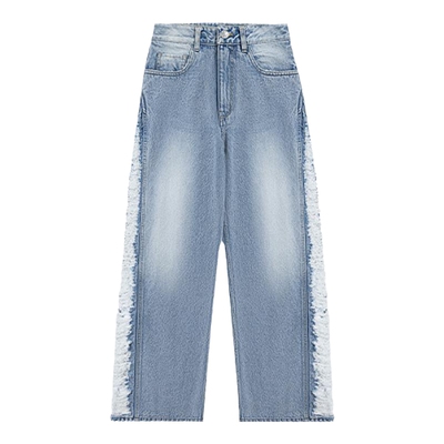 CALLEDBACK毛边水洗牛仔裤