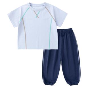 嘟嘟家儿童速干防晒套装男童女童夏季短袖裤子新款夏装童装衣服潮