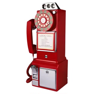 美国50年代复古风格投币电话机Retro Vtg payphone仿古固话座机