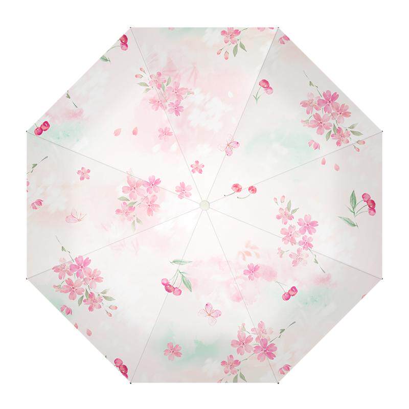 晕染太阳伞女防晒防紫外线自动晴雨两用小巧便携手动折叠遮阳伞