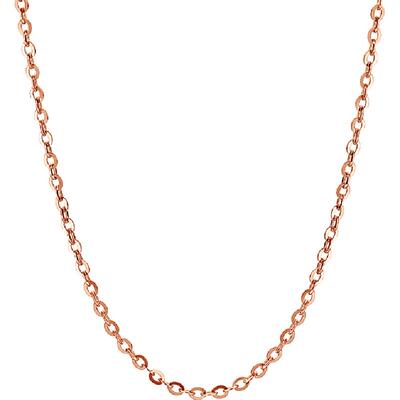 梦金园18K金彩金玫瑰金O字链项链