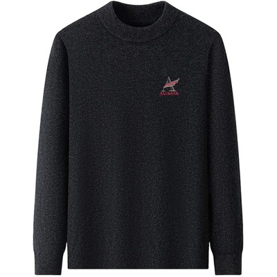 啄木鸟冬季男款毛衣大码男装加肥加大保暖衣加绒加厚宽松雪貂毛衫