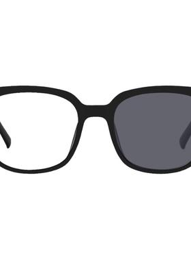 变色黑框眼睛圆脸近视墨镜