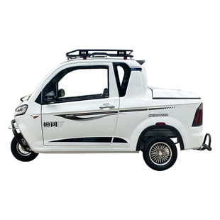 恒阔V6国标可上牌电动三轮车家用皮卡老成年接送孩子客货油电两用