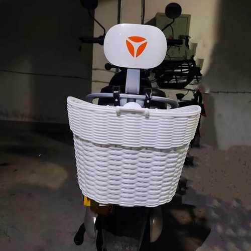 电摩车后置车筐电动踏板车后尾挂篮加大书包车篓后用靠背菜篮挂篮