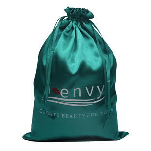 批发空白抽绳束口袋 假发珠宝色丁收纳防尘袋  支持定制设计图案