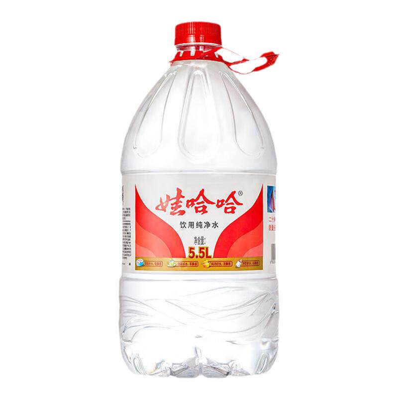 娃哈哈饮用纯净水5.5L*4桶整箱包邮2.15L大桶装水泡茶水非矿泉水