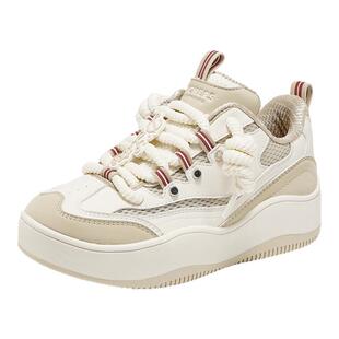 Skechers斯凯奇新款舒适厚底低帮板鞋女轻盈回弹时尚休闲鞋177840