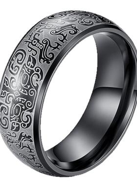 中国神话传说饕餮纹戒指