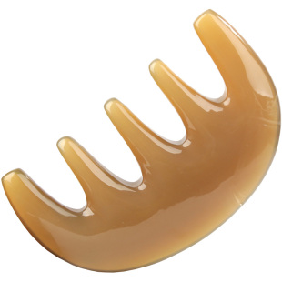 天然白牛角梳子正品纯头皮部经络加厚大宽齿五指男女头疗按摩梳