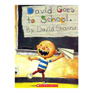 David Goes to School 大卫不可以系列 上学去 英文原版 吴敏兰 绘本图画书 儿童幼儿认知生活习惯启蒙英文版 亲子互动 大卫香农