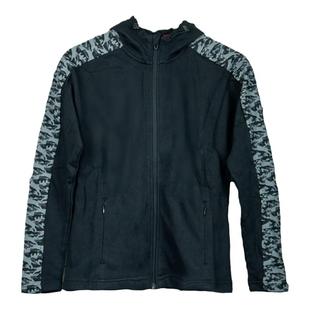锐步 REEBOK 女子针织棉涤透气迷彩配色连帽开身外套 D74625