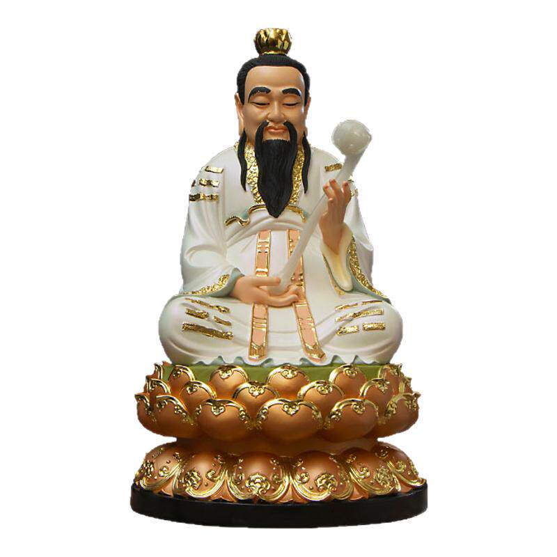 白衣三清像树脂太上老君灵宝原始