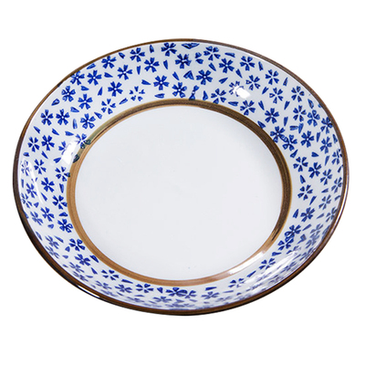 日式手绘7寸陶瓷釉下彩微波菜盘