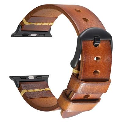 手工制作复古牛皮真皮手表带