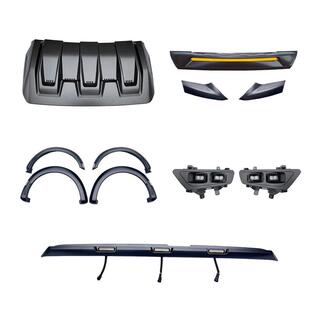 适用于22-23款新猛禽F150改装MP沙石挡中网灯前雾灯轮眉灯LED机盖