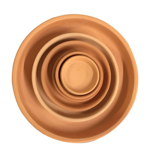 红陶花盆托盘 红陶土托盘花盆铁架花盆底座 接水盘 圆形托盘