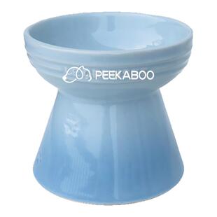 出口法国多彩釉下彩宠物陶瓷护颈高脚碗猫狗中小犬防打翻饭盆水碗