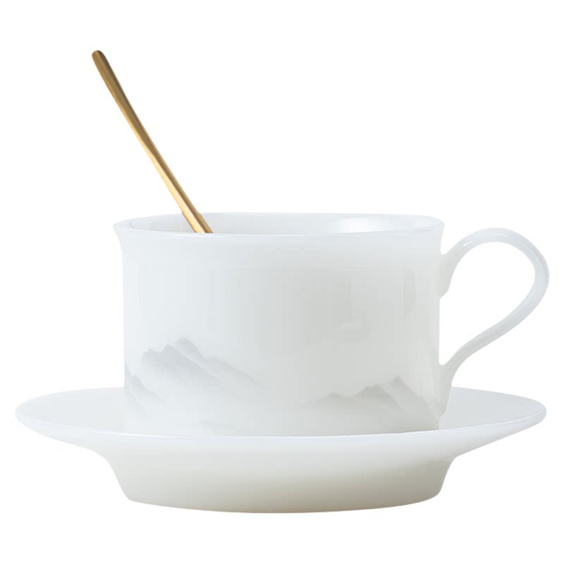 日式陶瓷咖啡杯碟套装高颜值