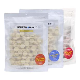 FishermanPet渔夫牧场宠物冻干三文鱼饼鳕鱼饼金枪鱼狗狗猫咪零食