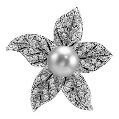 深海珍珠母贝简约百搭花朵胸针