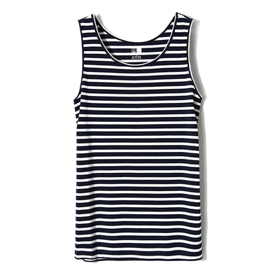 莱卡弹力圆领背心无袖